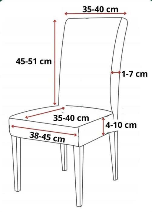 Nowy niebieski pokrowiec na krzesło zestaw 6 sztuk