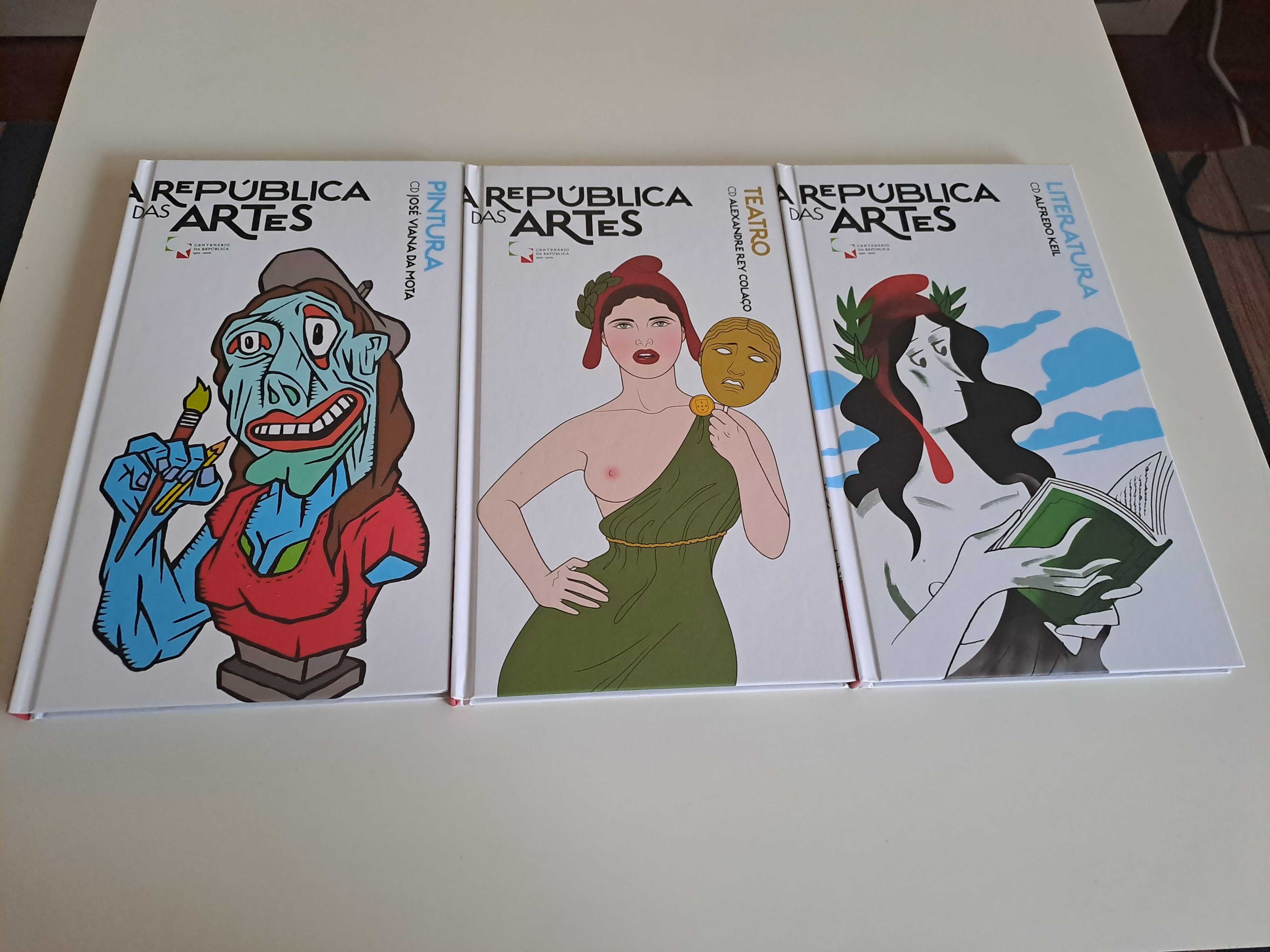 Coleção  "A República das Artes" com livros e DVD's