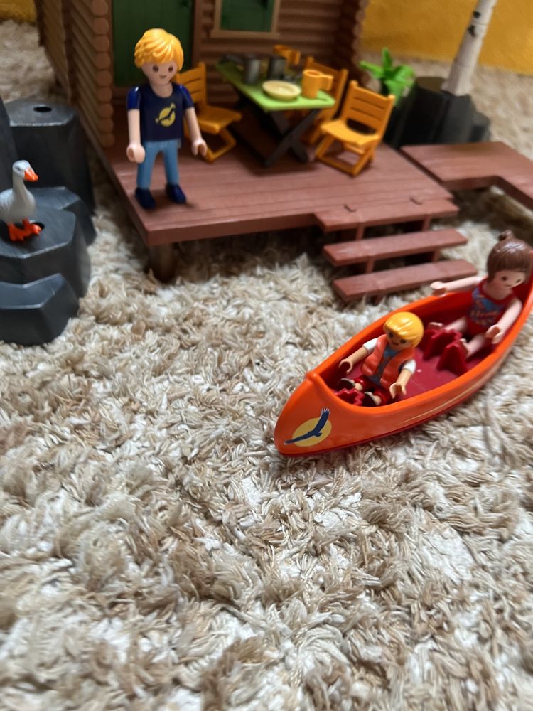 Playmobil 9320, łódka kajak domek samolot woda. Nie Lego