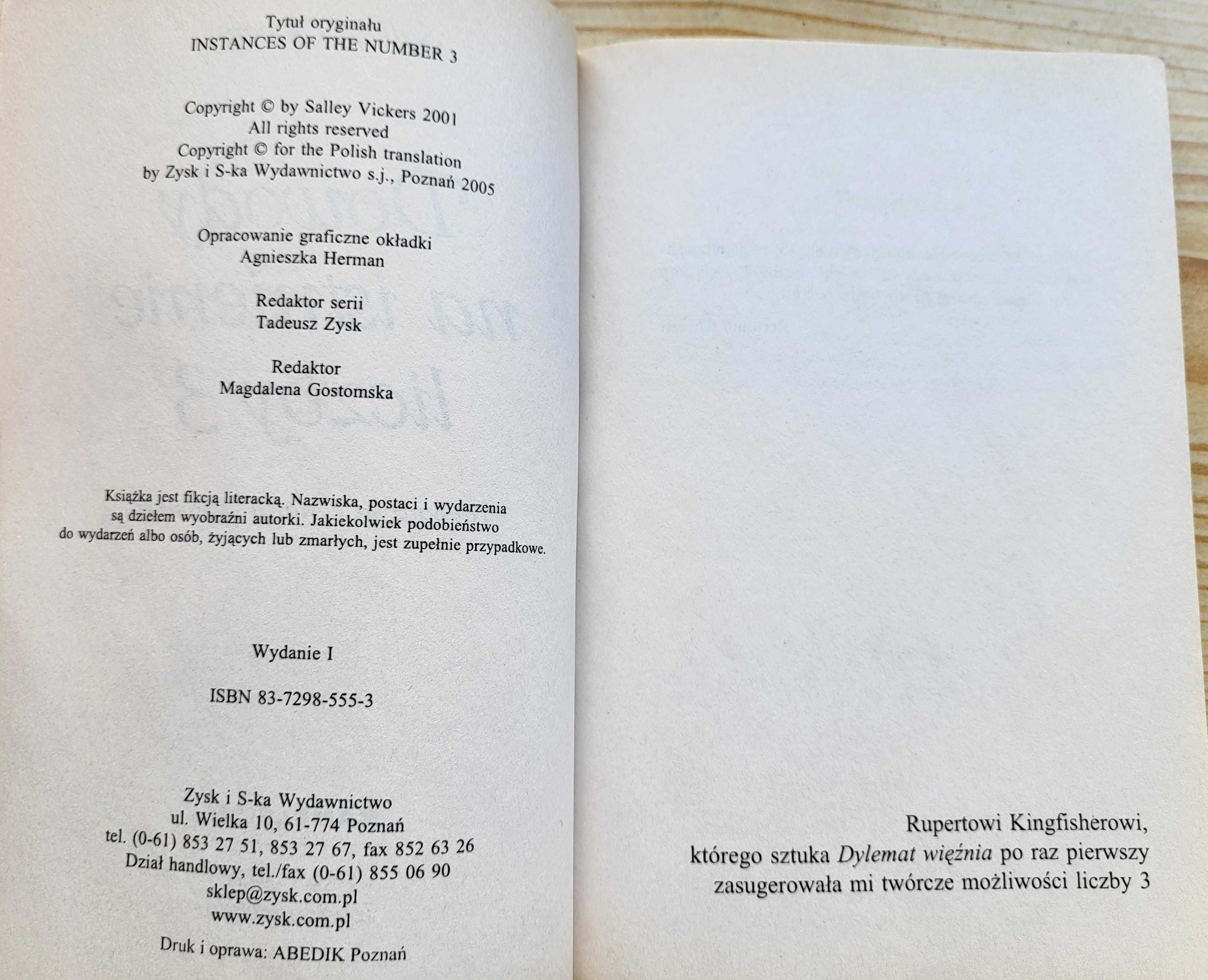 S. Vickers "Dowody na istnienie liczby 3" - stan IDEALNY - NAJTANIEJ!