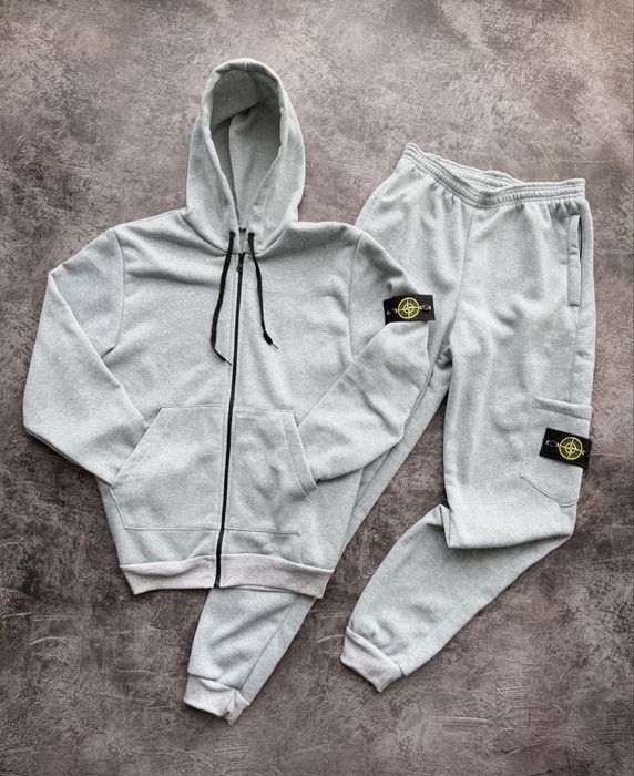 Спортивний костюм STONE ISLAND зима сірий