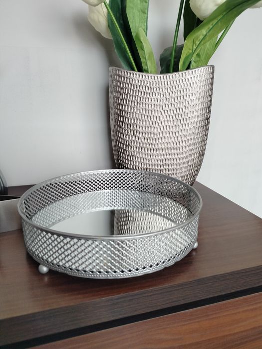 Taca z lustrem jeż i wazon