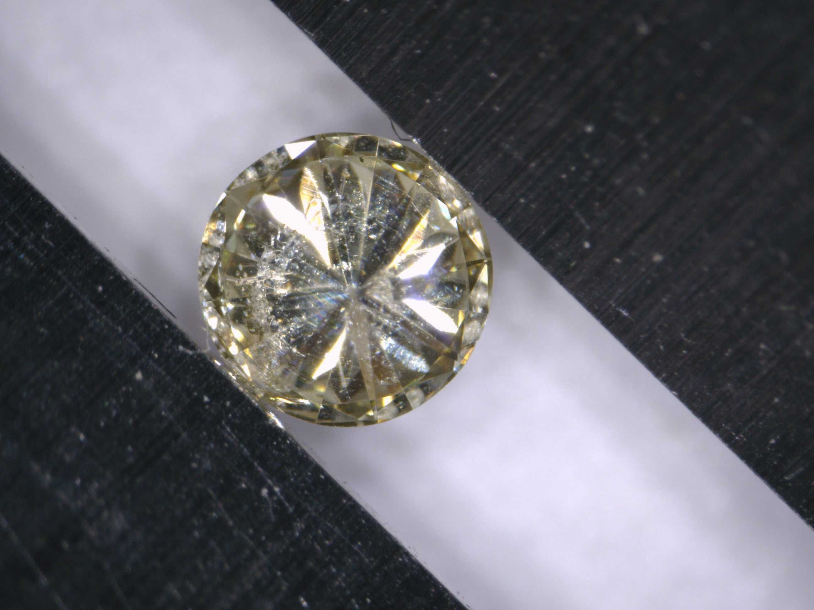 Naturalny Diament 0.07ct Żółty Brylant I1