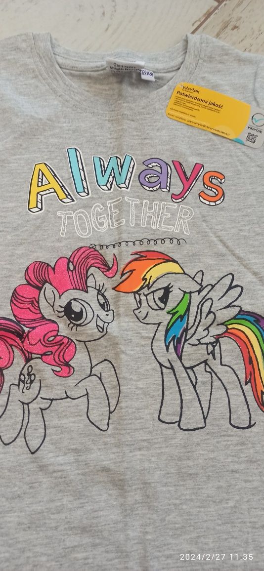 Nowy tshirt kucyki Pony 122/128 dla dziewczynki