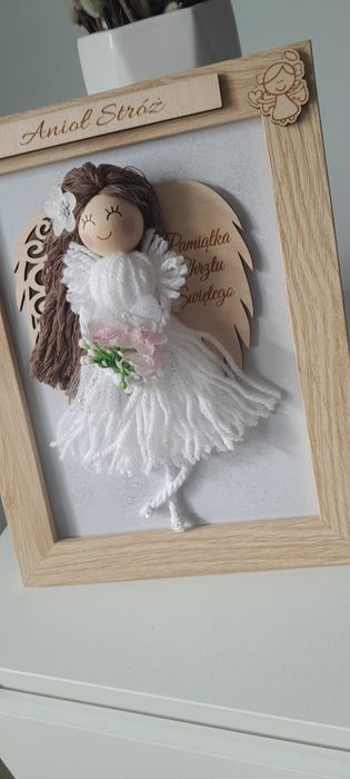 Aniołek na chrzest pamiatka polecam hand made