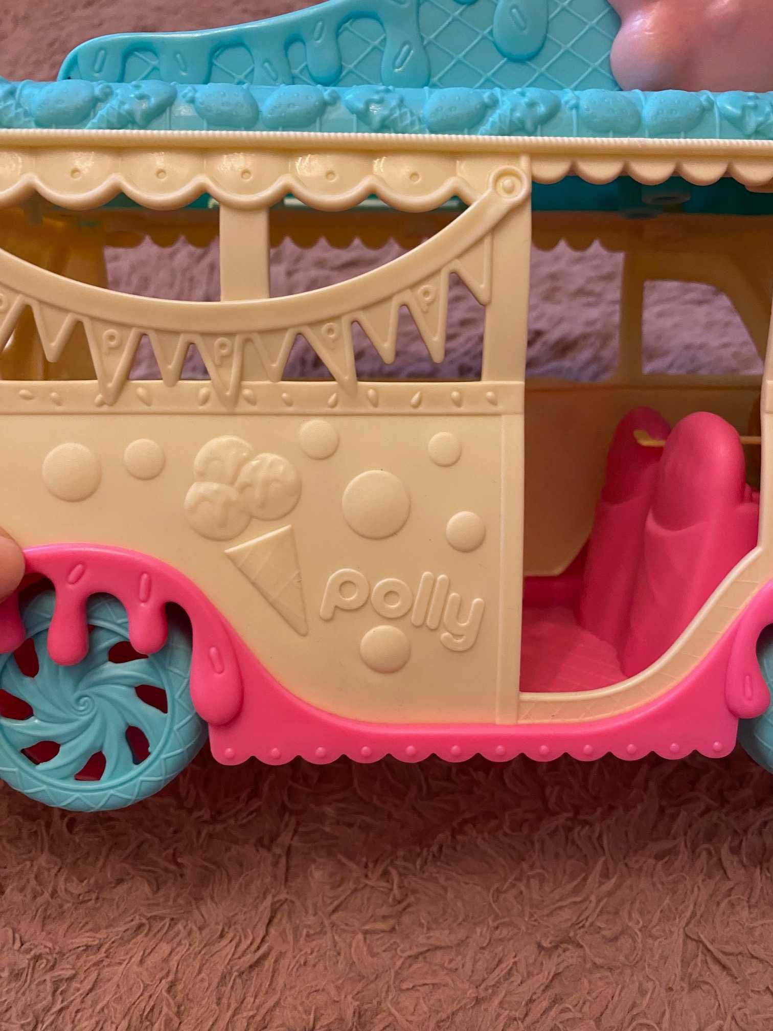 Zestaw Polly Pocket mobilna lodziarnia akcesoria lalki