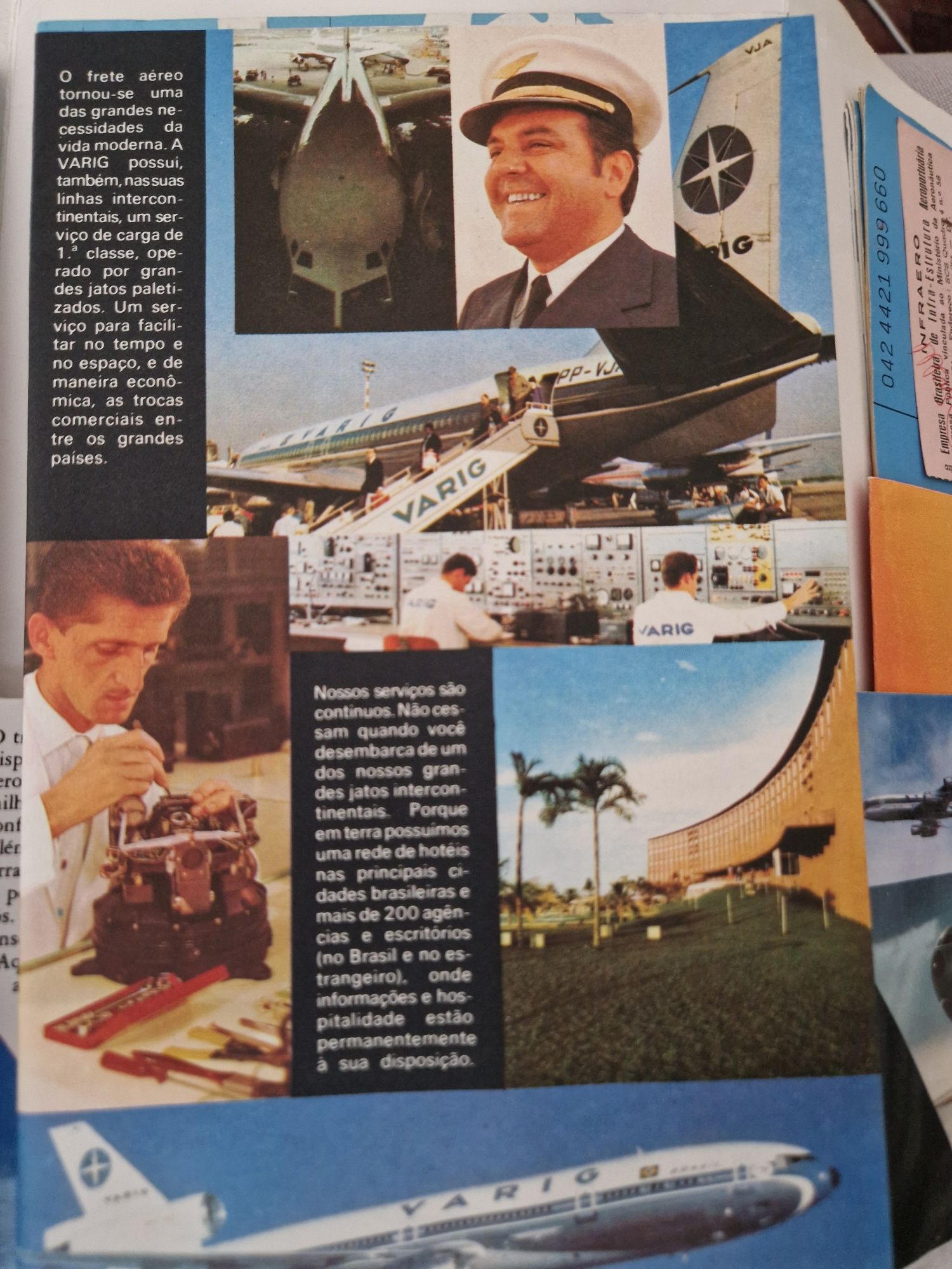 Aviação onboard Varig 1977