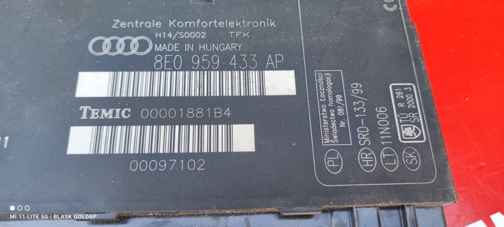 Moduł Komfortu Audi A4 B6 2001 Części Blask Gołdap