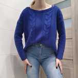 Granatowy sweter pleciony Reserved kobaltowy M 38 L 40 ciepły oversize