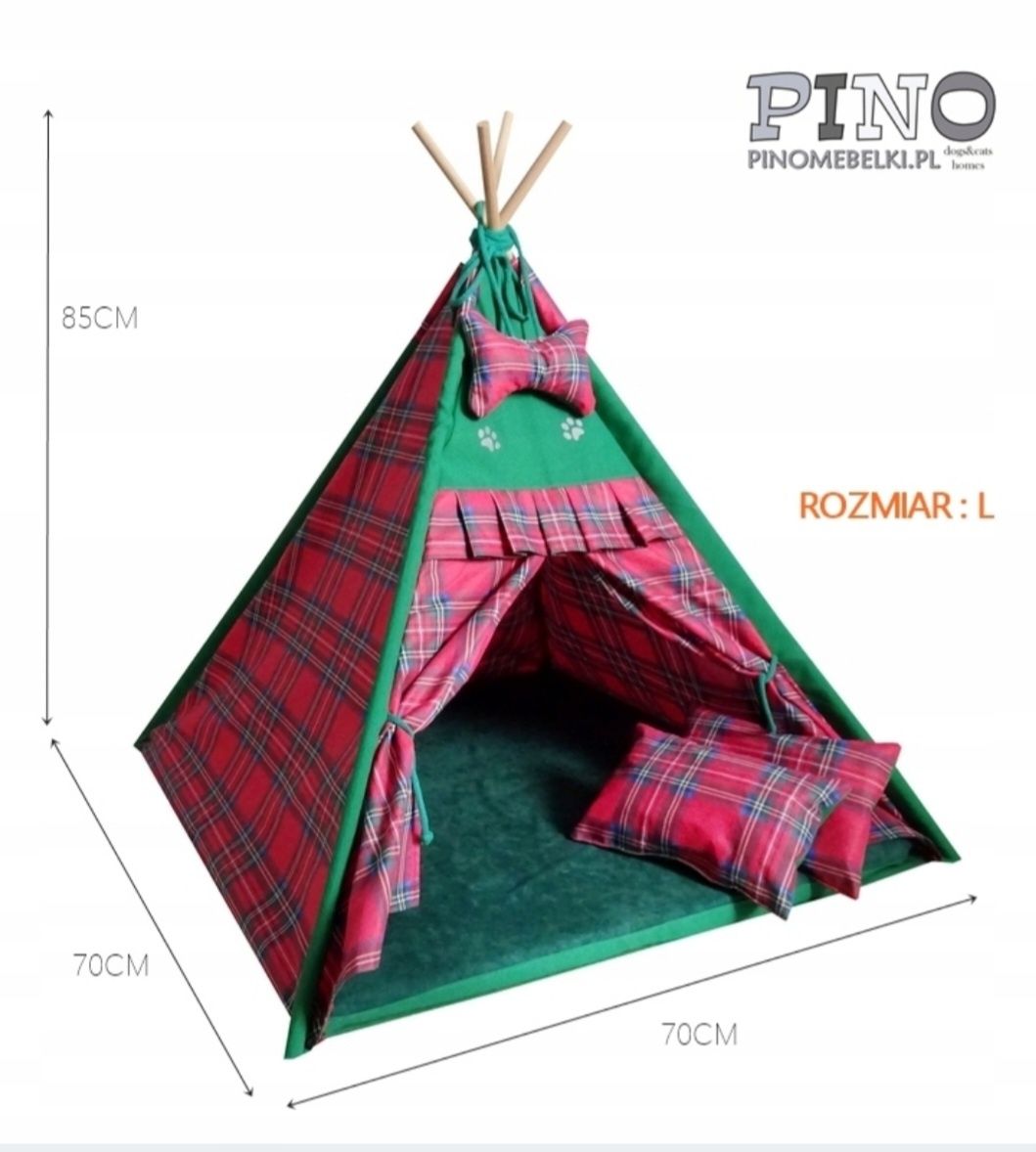 Tipi, legowisko, budka dla psa, kota 70 cm x 70 cm