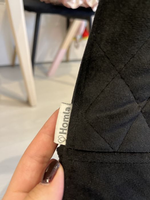 Krzesła Homla 6 sztuk czarne złote glamour fotele komplet zestaw