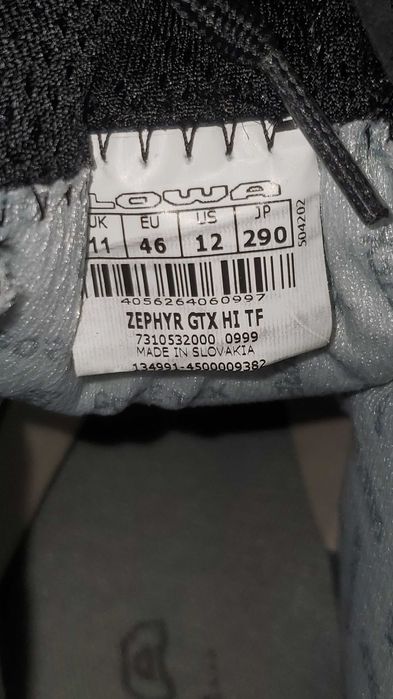 Ботинки берцы Lowa Zephyr GTX HI TF Black  41- 47
