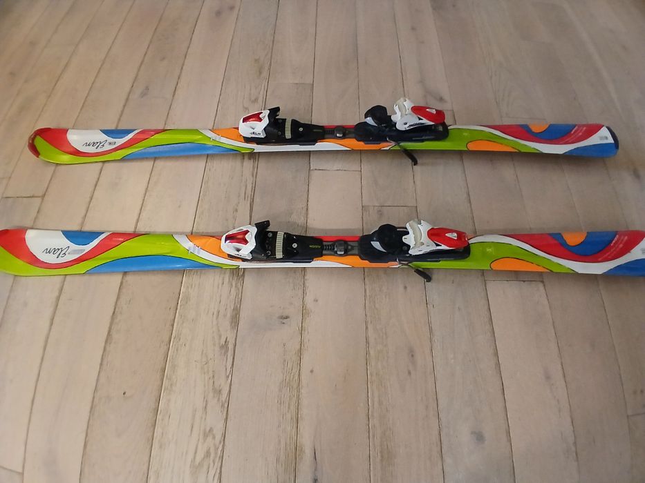 Narty damskie 150 cm z wiązaniami