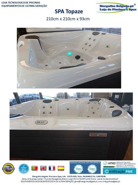 Spa Topaze 5.719,00€ Entrega imediata Mergulho Salgado Piscinas e Spas