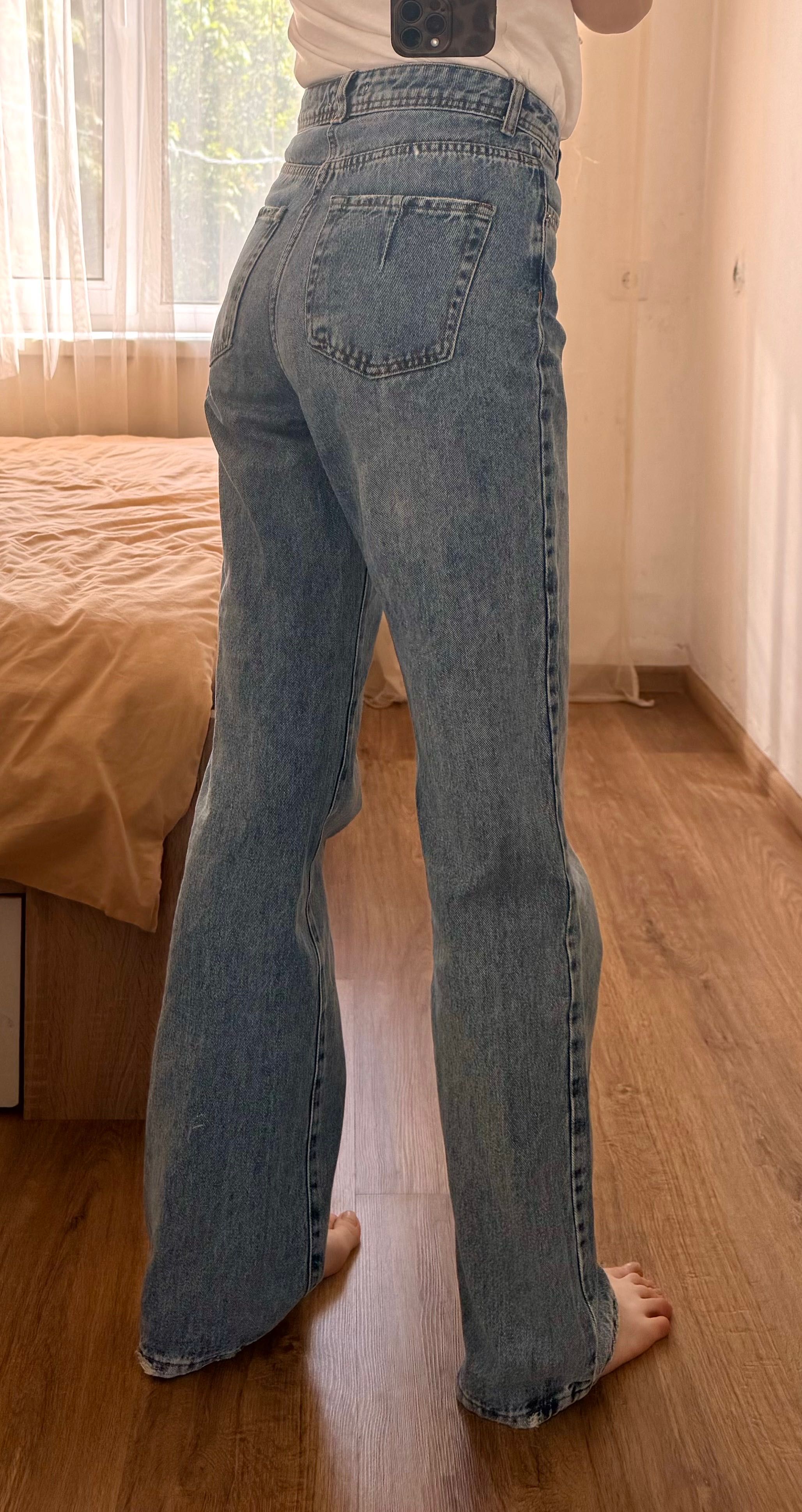 Джинси wide leg прямі широкі