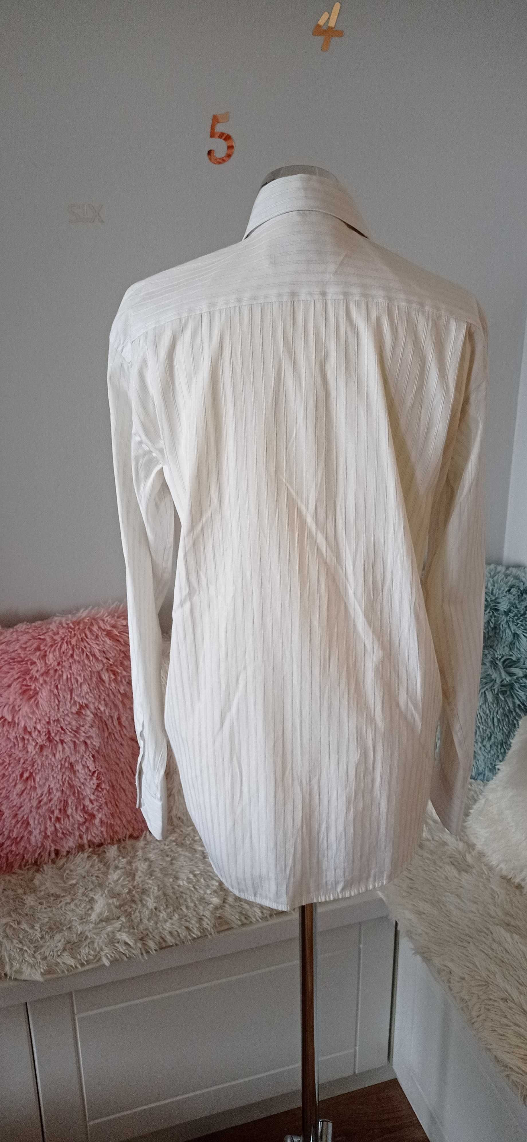 Biała koszula długi rękaw 39/40