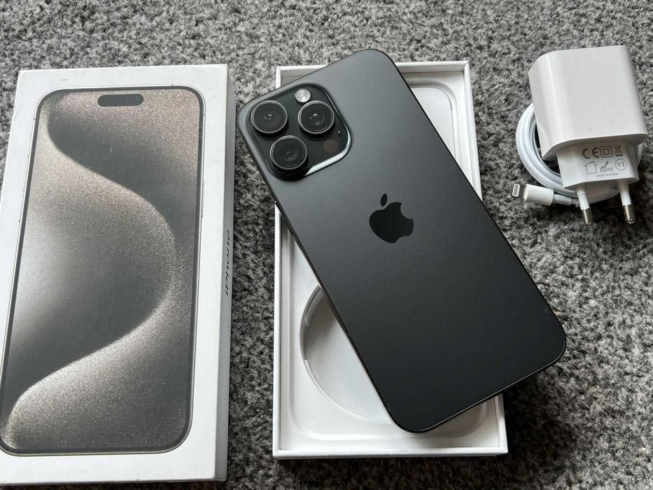 iPhone 15 Pro Max 512GB SPACE GREY BLACK Czarny Grafit Bat93%+SZKŁO GW