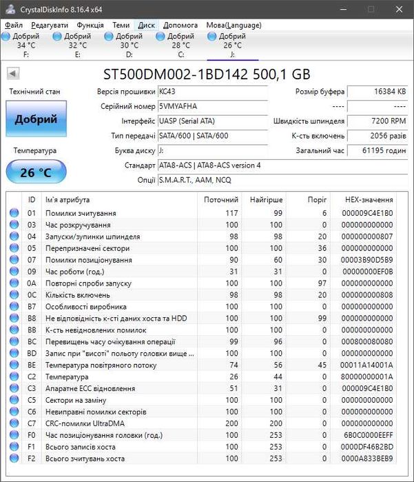 Жесткий диск HDD 3.5 Seagate Barracuda 500Gb