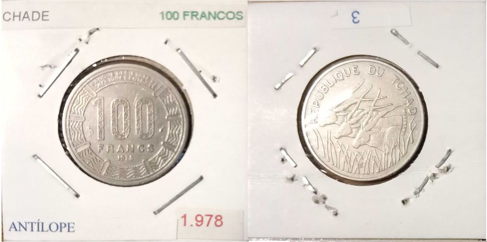 Chade - - - 100 Francs - 1978 - - - Moeda