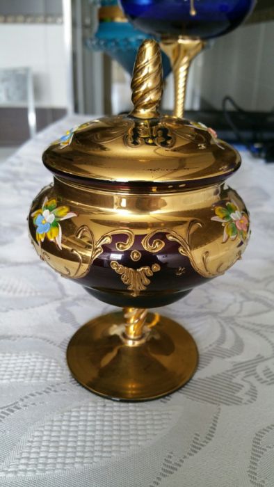 Copa cristal murano anos 60