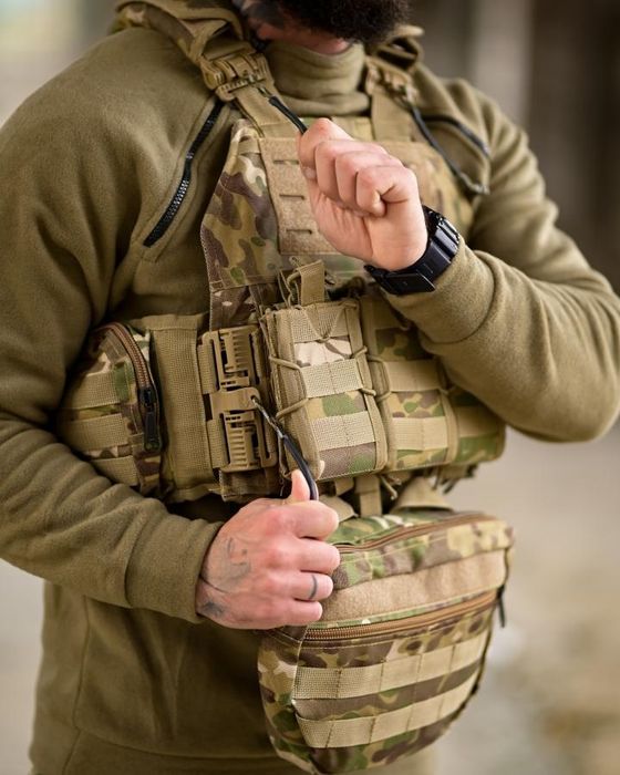 Плитоноска 4 точки скидання мультикам Single Sword DETECT