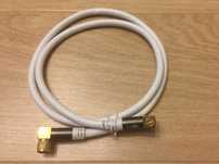 Kabel przewód antenowy FF SAT Goobay 1m biały