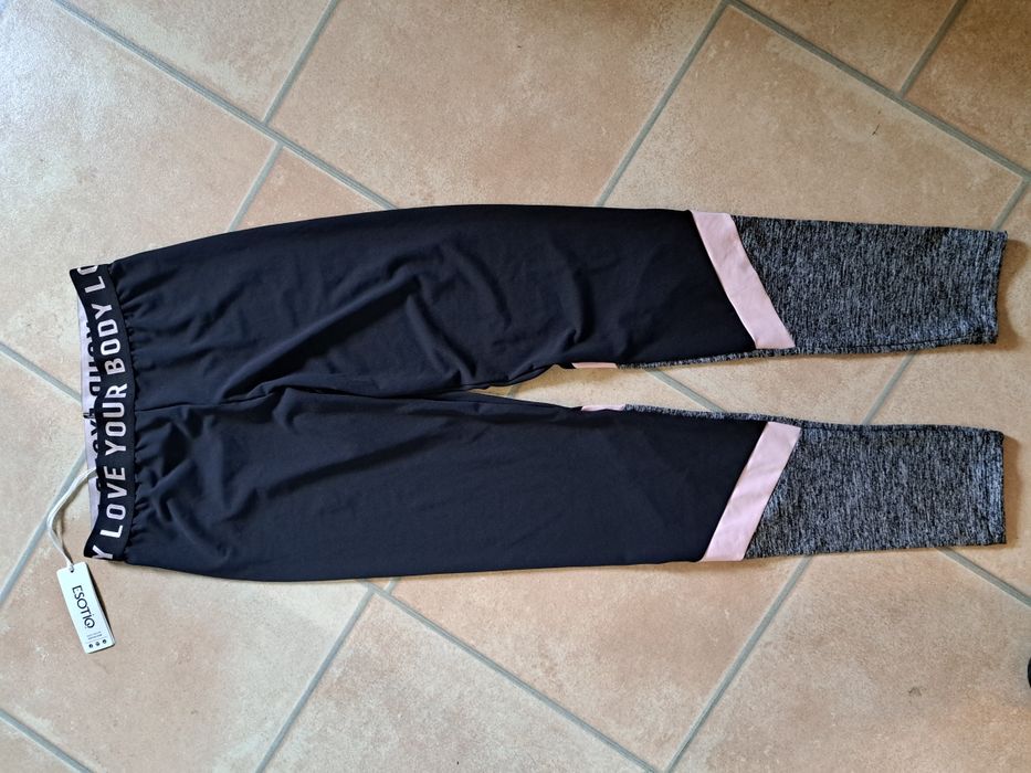 Nowy, Komplet sportowy ESTOIQ, TOP/BIUSTONOSZ + Leginsy M