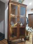 Przedwojenna witryna Drewniana biblioteczka  vintage serwantka antyk