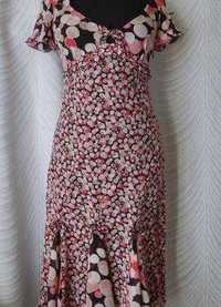 Karen millen плаття сукня міді натуральне р с-м-л