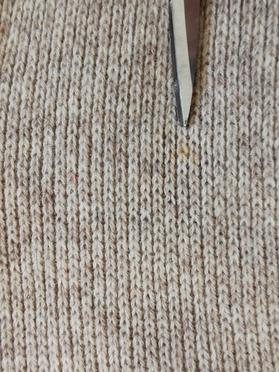 Sweter kardigan rozpinany wełniany norweski etno beżowy L