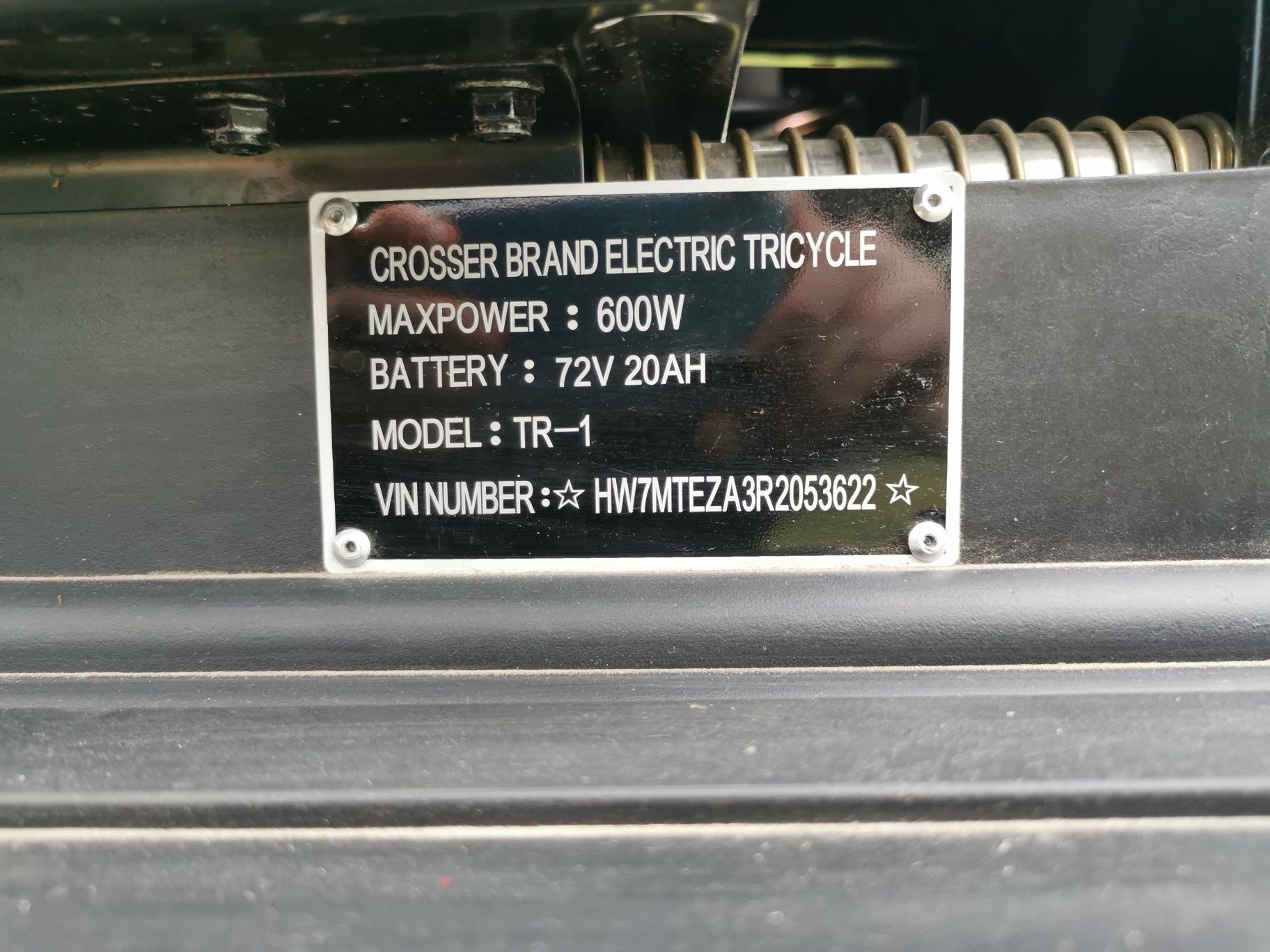 Електроскутер триколісний Crosser TR1 600W 20АН