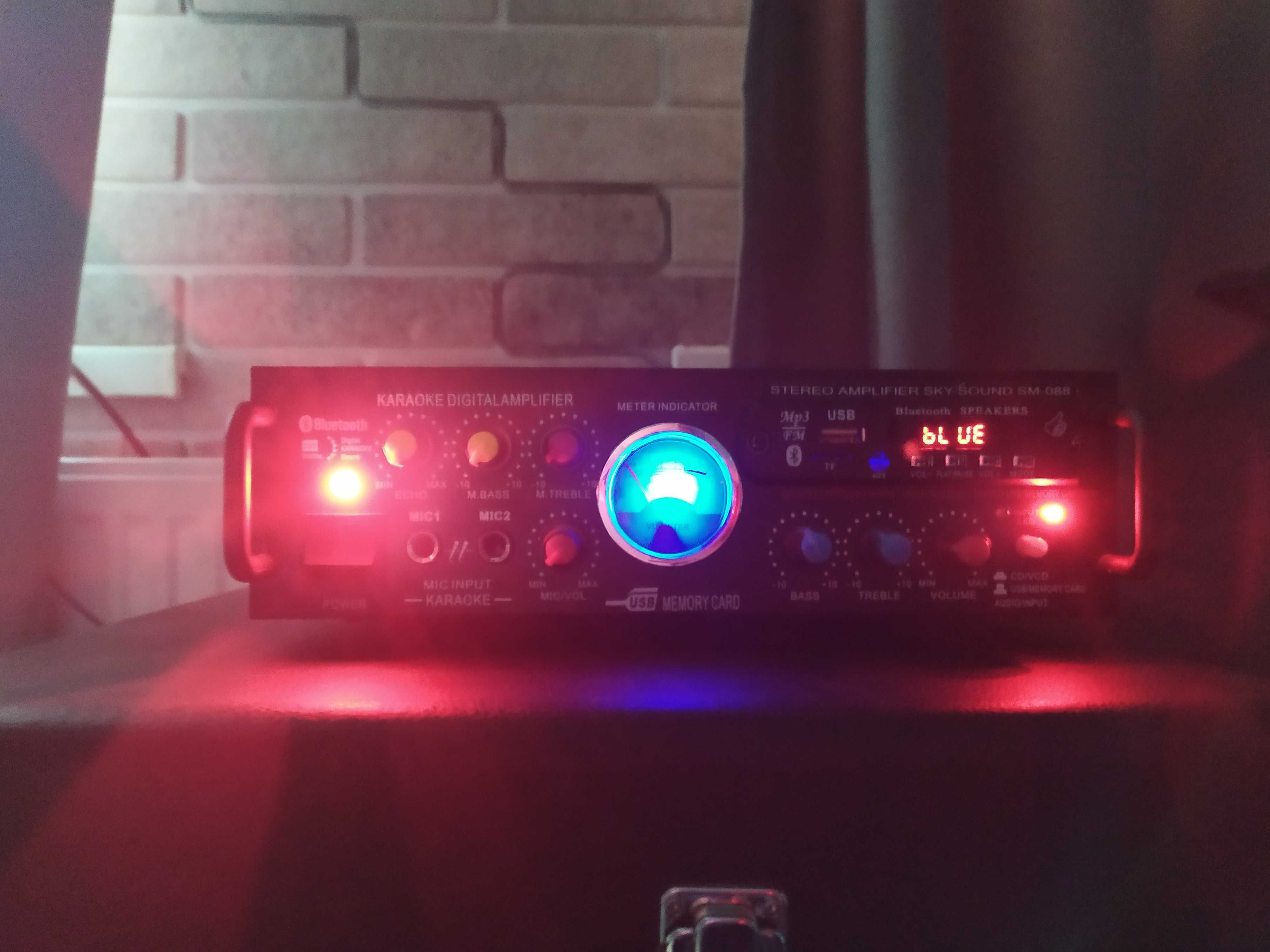 Підсилювач потужності + караоке SKY SOUND SM-088a (2*50W) Bluetooth