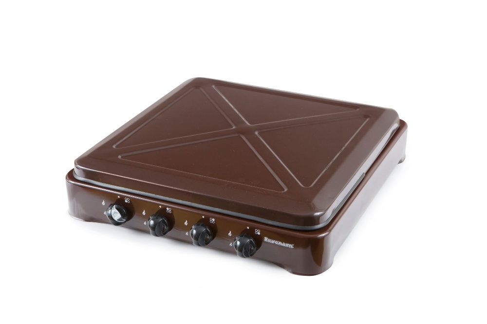 kuchenka gazowa czteropalnikowa na propan butan turystyczna kolor Brąz