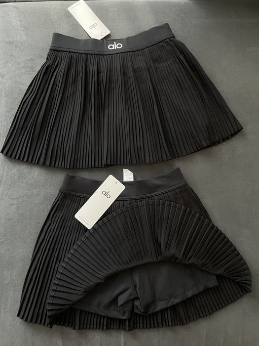 Юбка Alo белая черная спідниця Ало юпка біла чорна