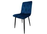 Стул синий велюр/Кресло на ножках для кафе кухни/Стілець обідній