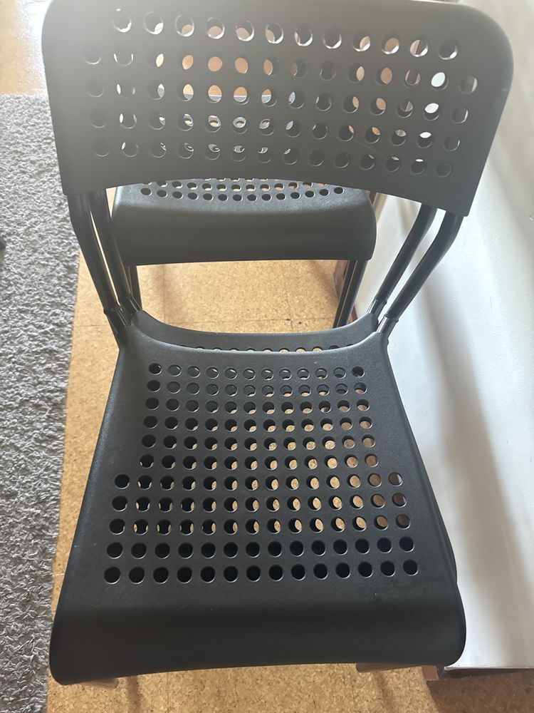 Cadeira preta ikea 4 unidades