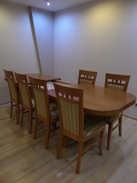 śliczny masywny dębowy stół + 6 krzeseł stan bdb wysyłka dowóz