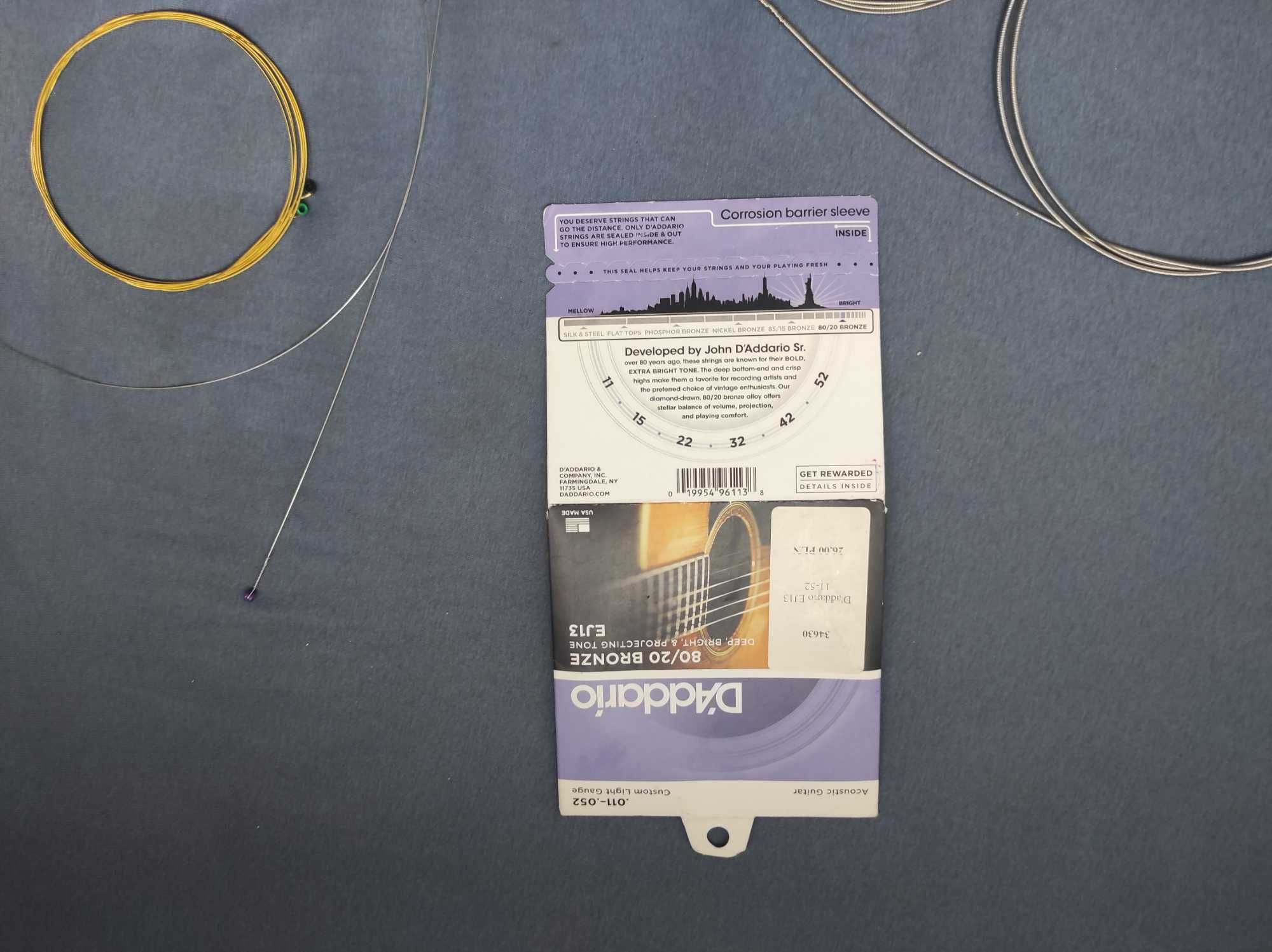 Struny duży pakiet, D addario 6x plus 3x orphee guitar do basowej