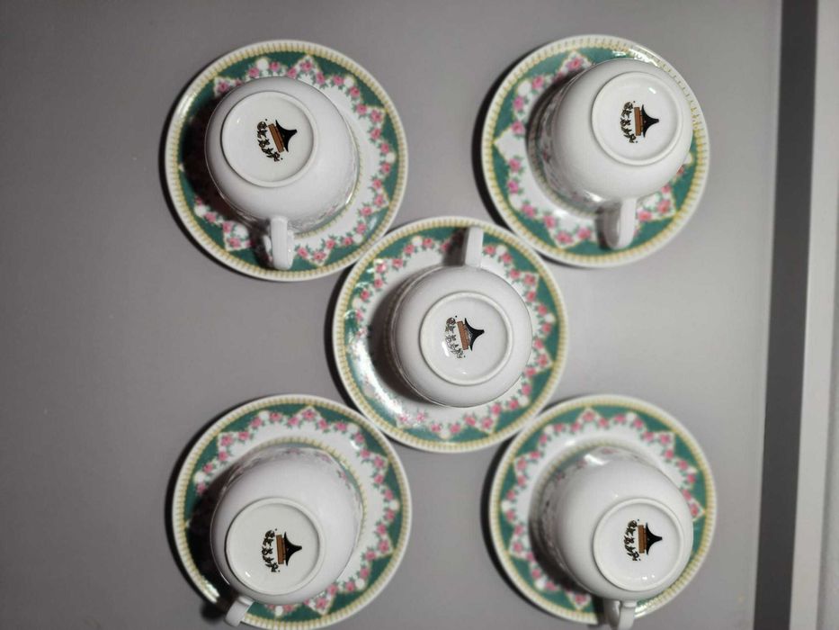 Conjunto de 5 Chávenas + Pires – Porcelana Chinesa