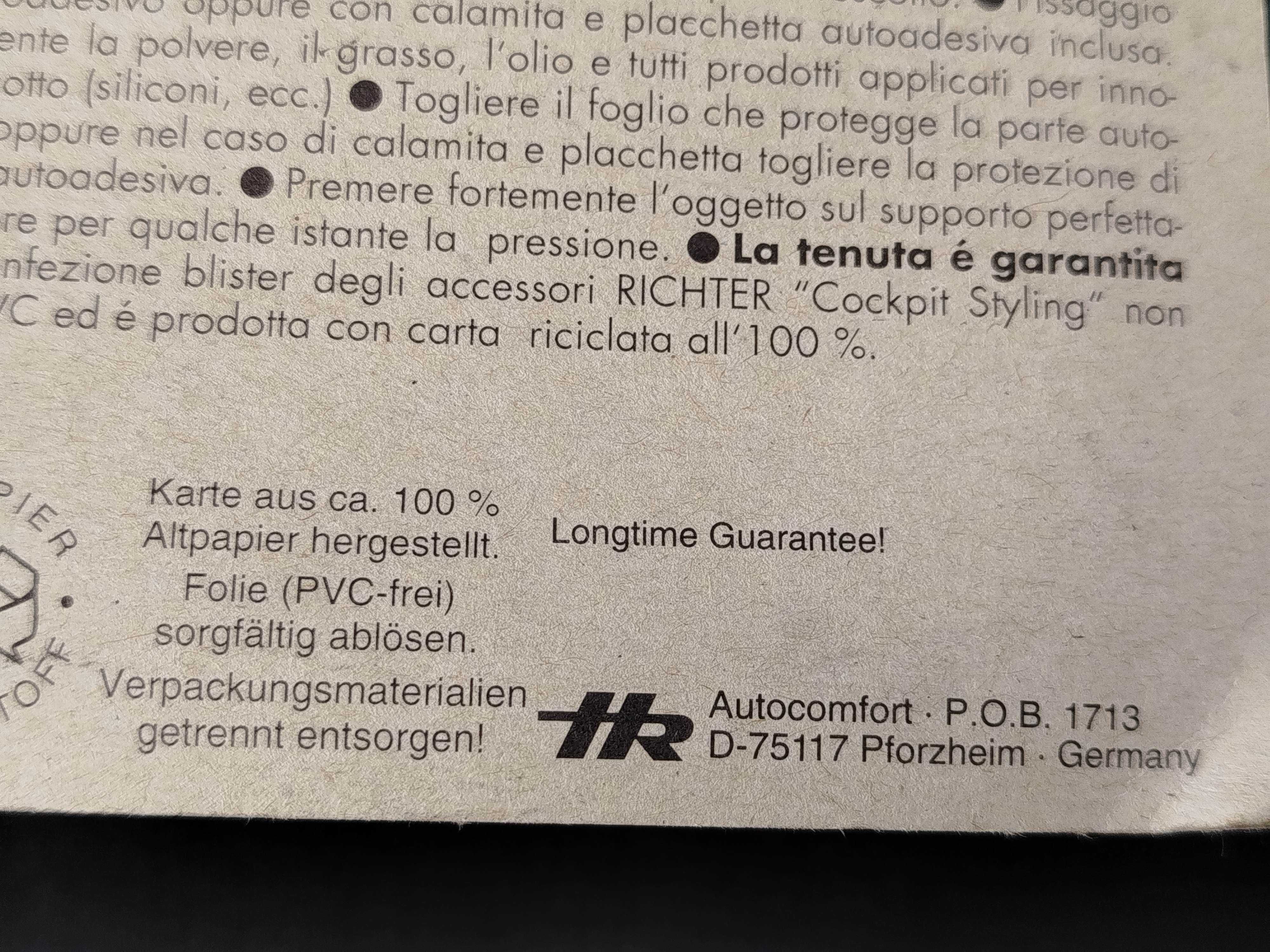 Samoprzylepny uchwyt na okulary, Niemcy, Richter "Cockpit Styling"