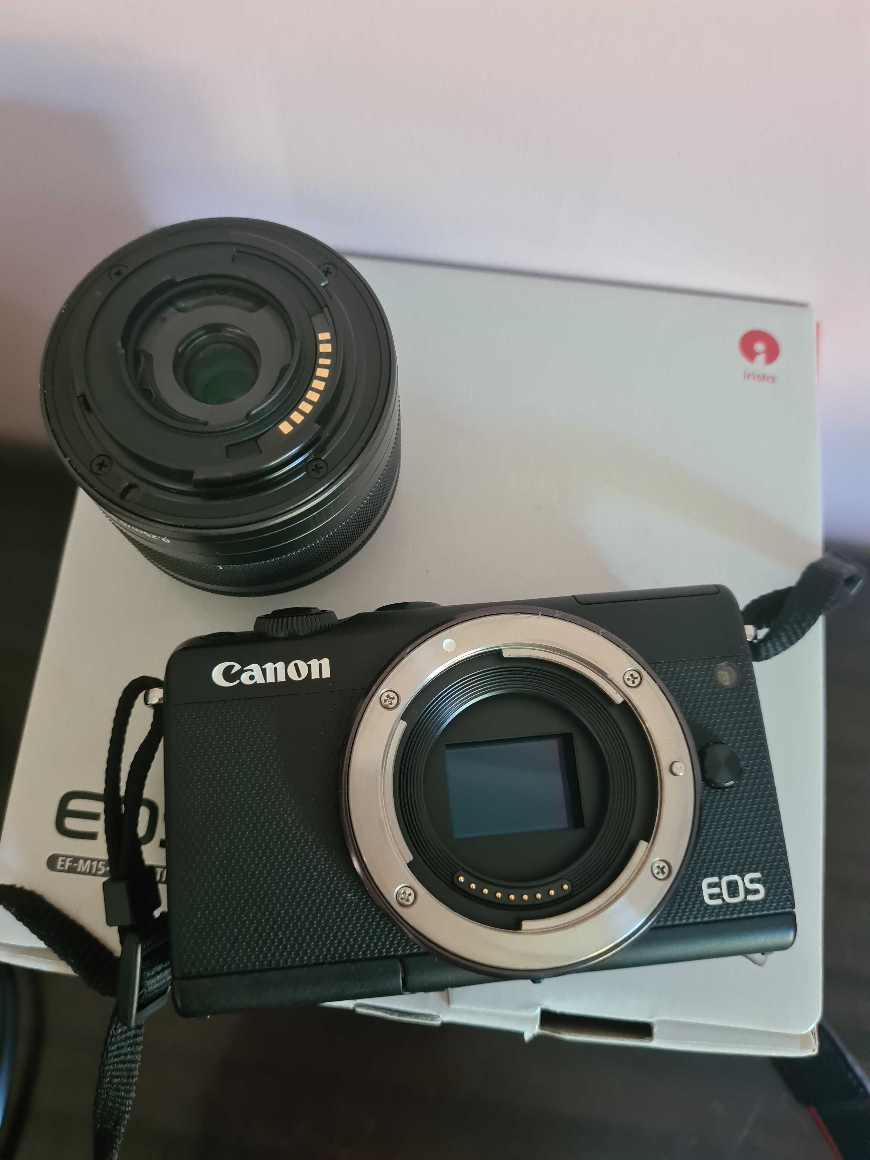 Canon EOS M100 com caixa e acessórios originais