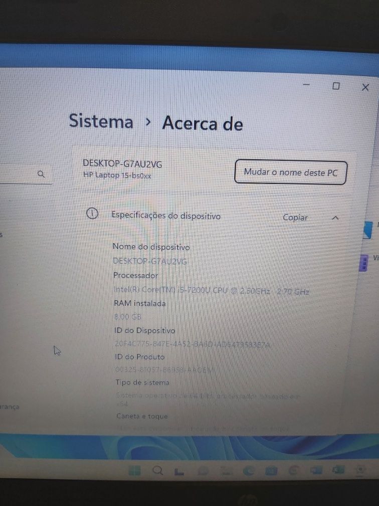 Portátil HP 15 Intel i5 c/ SSD 500GB