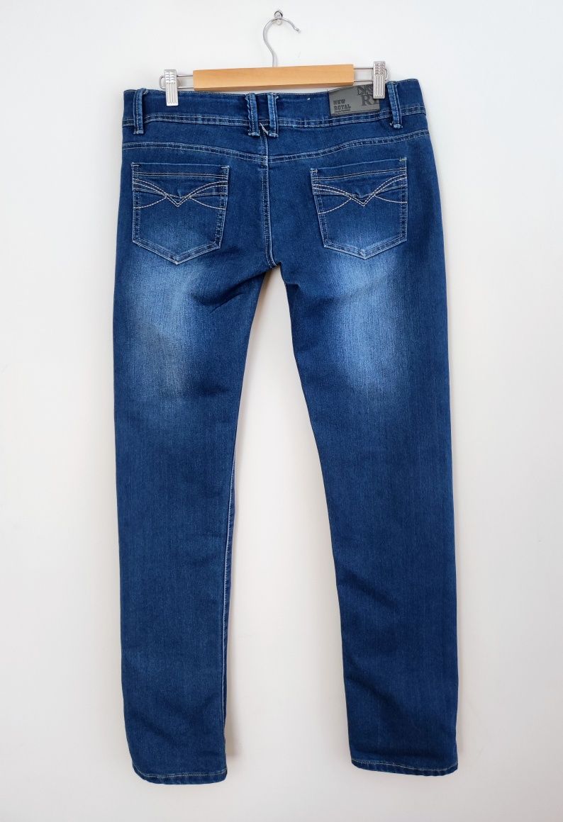 Spodnie Jeansowe Niski stan Prosta Nogawka Stright Jeans Vintage Style