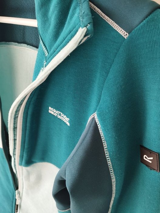 Ciepła bluza z suwakiem, turkusowa, z kieszeniami r.34 XS Regatta
