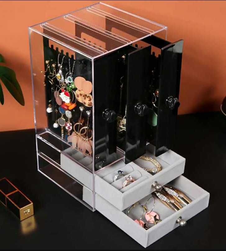 Szkatułka organizer na biżuterię pudełko stojak XL