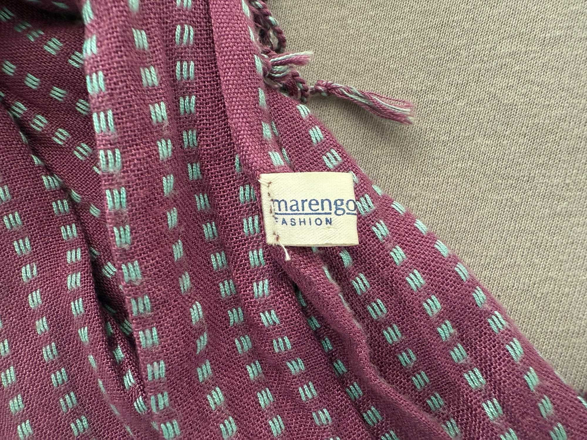 Piękny, mięciutki szal z frędzlami w kolorach wiosny Marengo Fashion