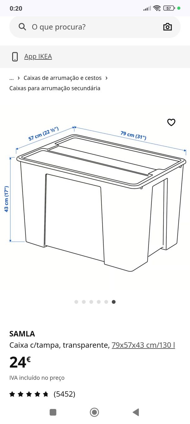 Samla IKEA caixas arrumação