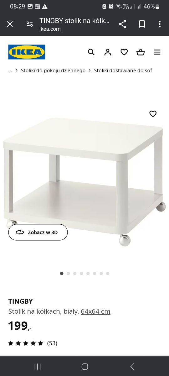 Stolik Ikea na kółkach