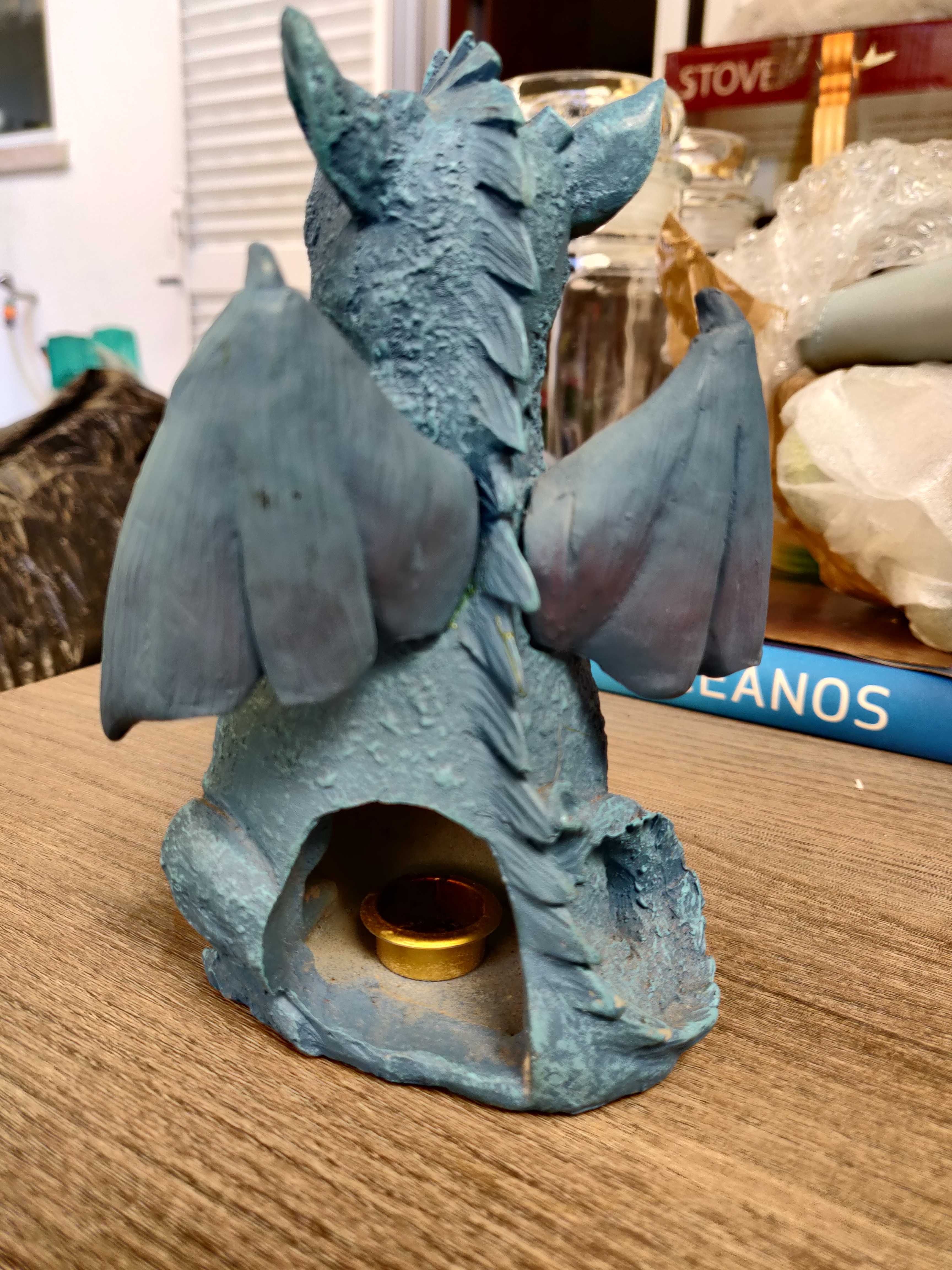 Castiçal Dragão Azul