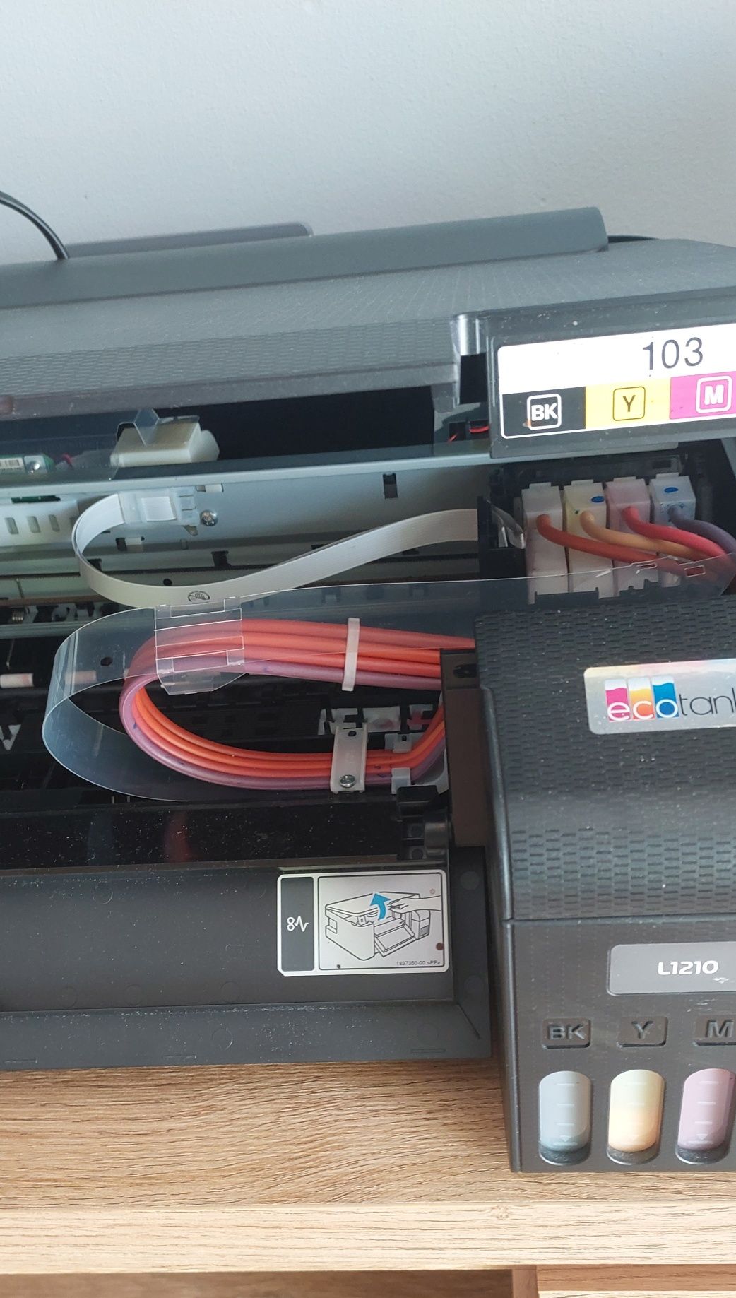 Drukarka Epson L1210 z tuszem sublimacyjnym – uszkodzona